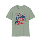Patriotic Happy Fourth of July Graphic Tee USA Star Spangled- Celebration Flag T-Shirt