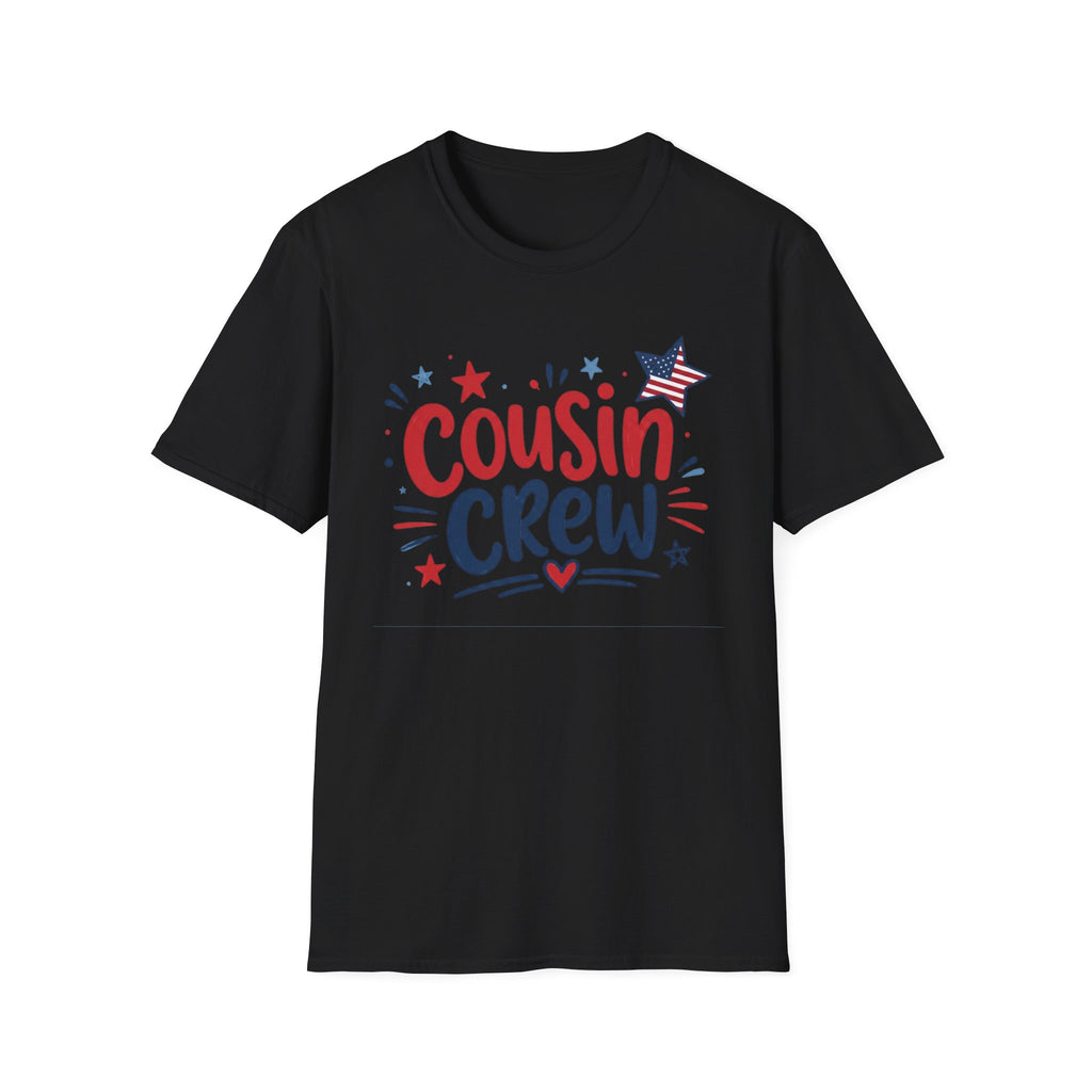 Patriotic Cousin Crew T-Shirt | American Flag Star Graphic Tee, Fourth Of July Family Matching Holiday Top