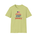Happy 250th USA Tee, United States Anniversary Shirt, Red White Blue Patriotic Graphic Top, American Pride Celebration Outfit T-Shirt