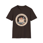 Library & The Lobby Tea Cup T‑Shirt — 'The Library & The Lobby' Vintage Bookstore Tee