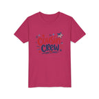 Cousin Crew Patriotic Tee, Red White Blue USA Shirt, Fun Family Celebration Graphic Top, Fourth of July Outfit Youth Short Sleeve Tee