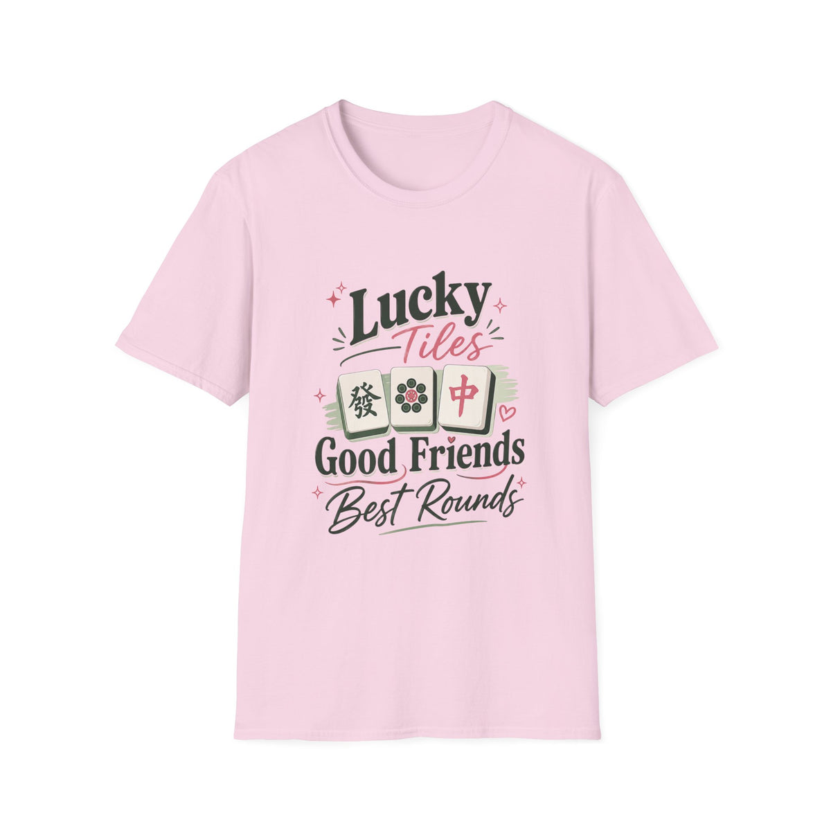 Lucky Tiles Good Friends, Best Rounds - Mahjong T-Shirt