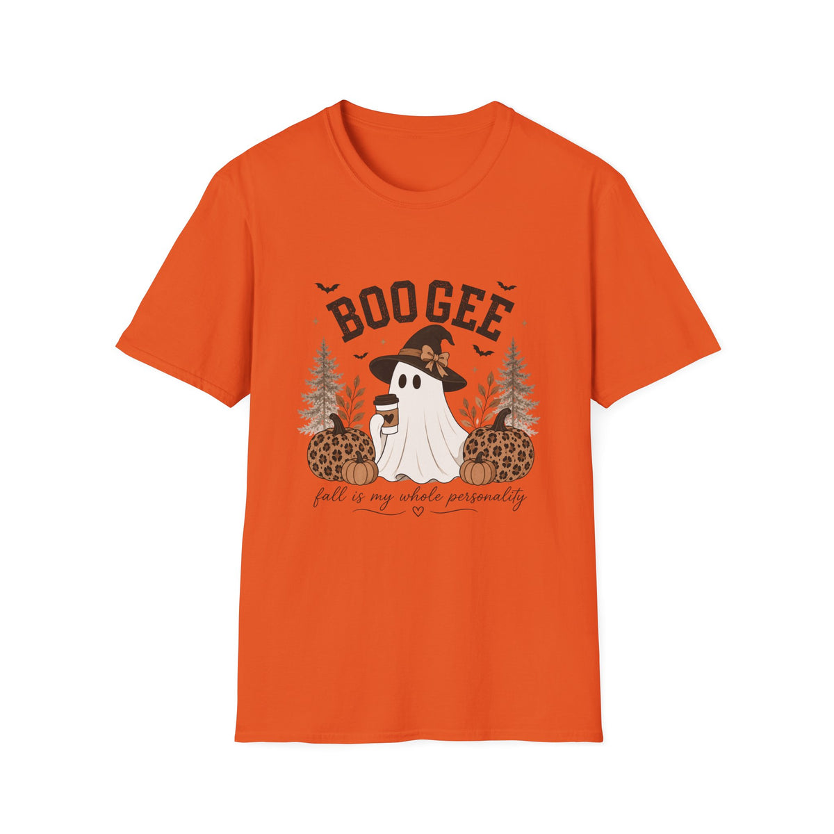 BooGee Halloween Ghost T-Shirt — Cute Witch Hat Fall Tee for Spooky Season