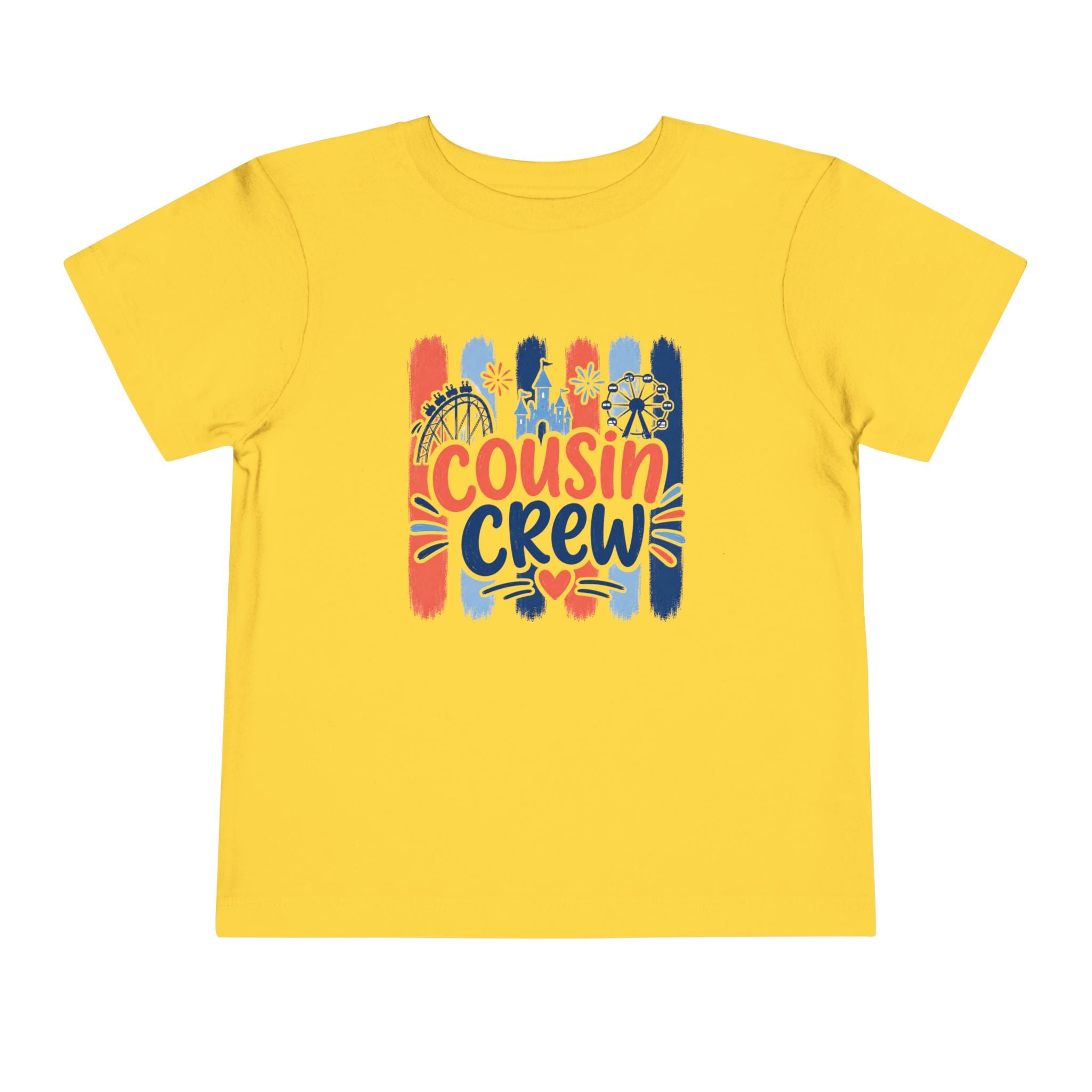 Cousin Crew Patriotic T-Shirt, Fourth of July Family Matching Tee, Americana Fireworks Shirt, Summer Vacation Graphic Tee, Kids Family Reunion Outfit Toddler Short Sleeve Tee