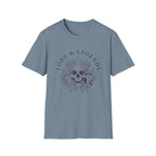 Lore & Legends Skull Floral T‑Shirt — Gothic Botanical Graphic Tee
