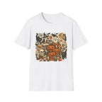 Halloween Vintage Graphic T-Shirt — Pumpkins, Cats & Spooky Night