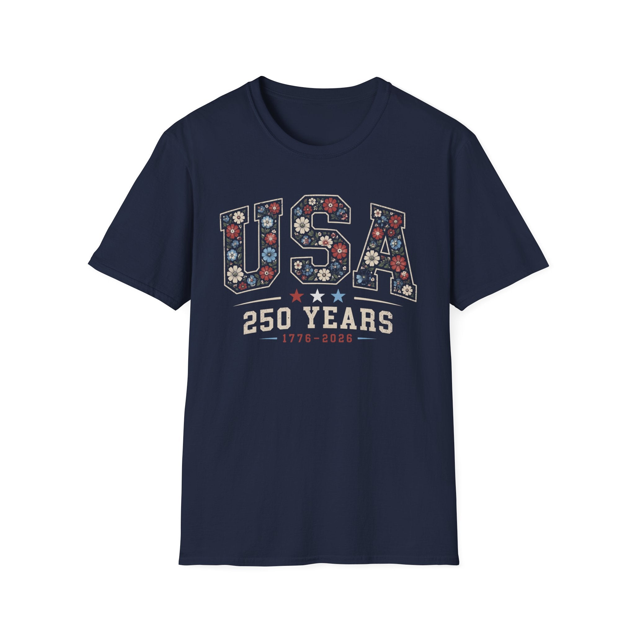 USA 250 Years Tee, 1776–2026 Anniversary Shirt, Patriotic American Pride Graphic Top, Red White Blue Celebration Outfit T-Shirt