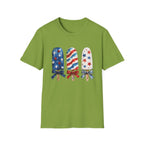 Patriotic Popsicle T-Shirt | Fourth Of July Watercolor Ice Pop Graphic Tee, Coquette Bow Summer Holiday Top