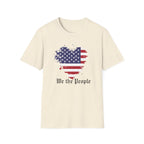 We the People T-Shirt, Distressed Splatter American Flag Tee, Patriotic Constitution Shirt, 4th of July USA Gift, Grunge Flag Shirt