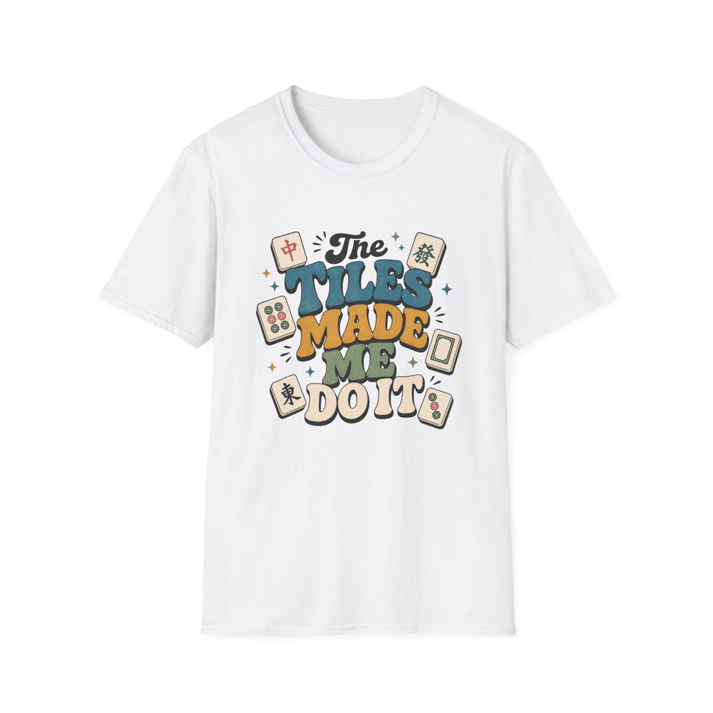 Mahjong "The Tiles Made Me Do It" Retro Graphic T-Shirt