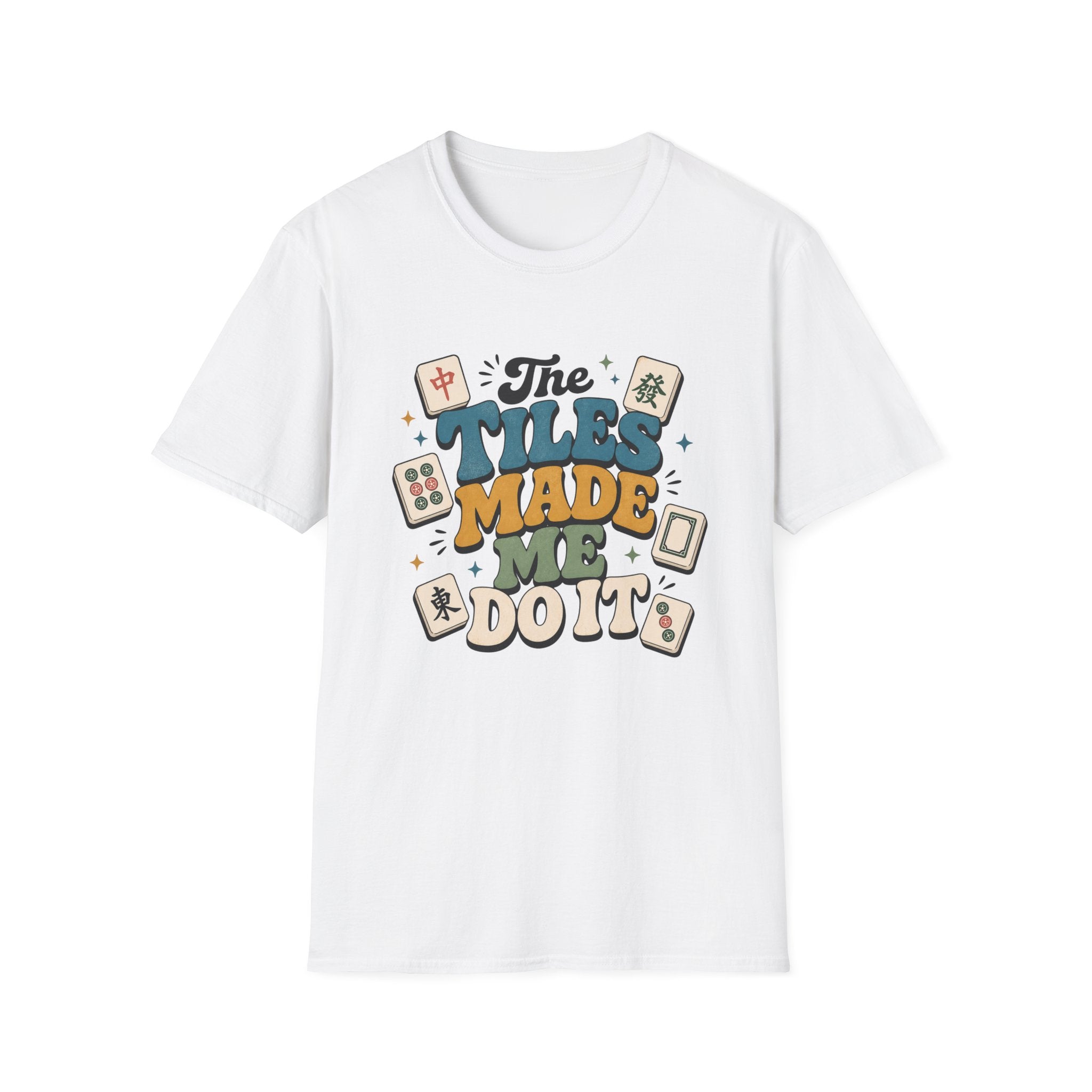 Mahjong "The Tiles Made Me Do It" Retro Graphic T-Shirt