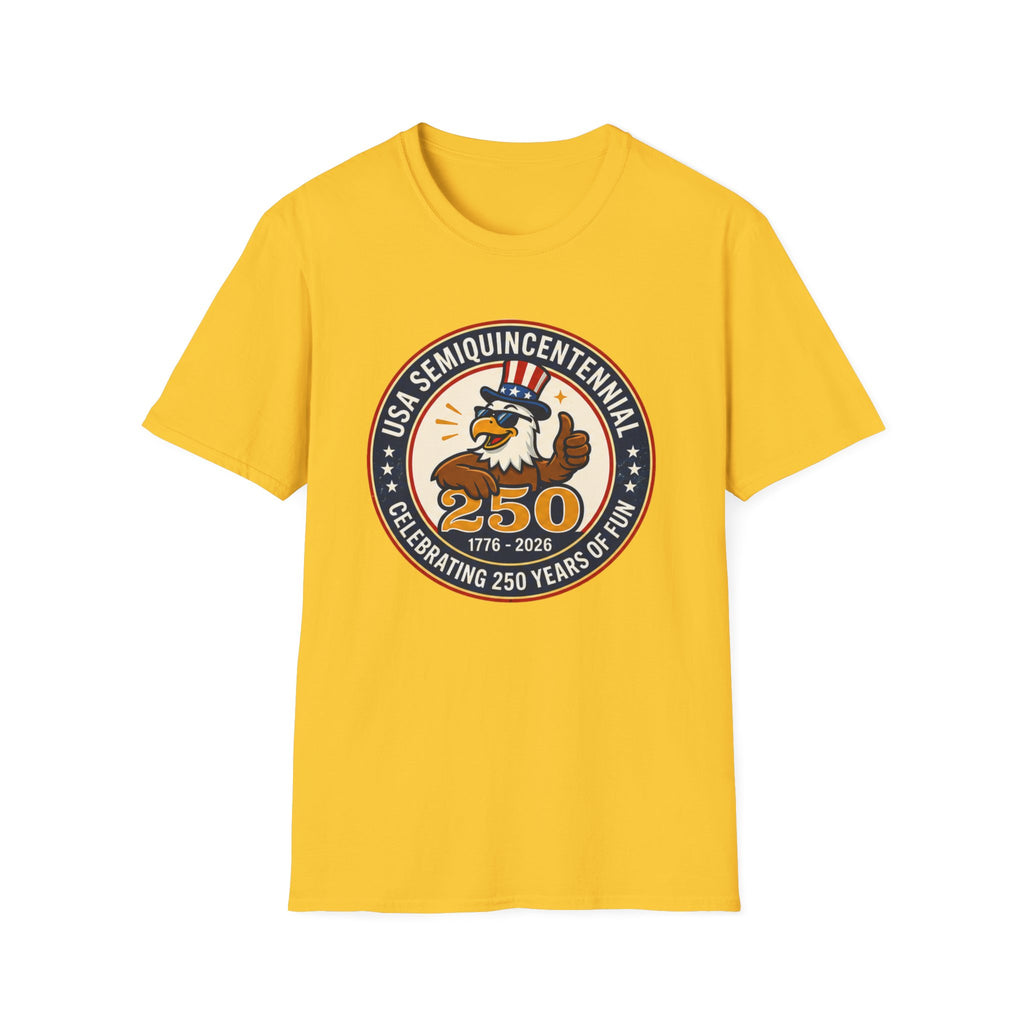 USA Semiquincentennial 250 Years Tee, Patriotic Eagle Celebration Shirt, Red White Blue Anniversary Graphic Top, American Pride Outfit T-Shirt