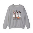 Serious Coven Goose Cute Witch Geese Halloween Crewneck Sweatshirt