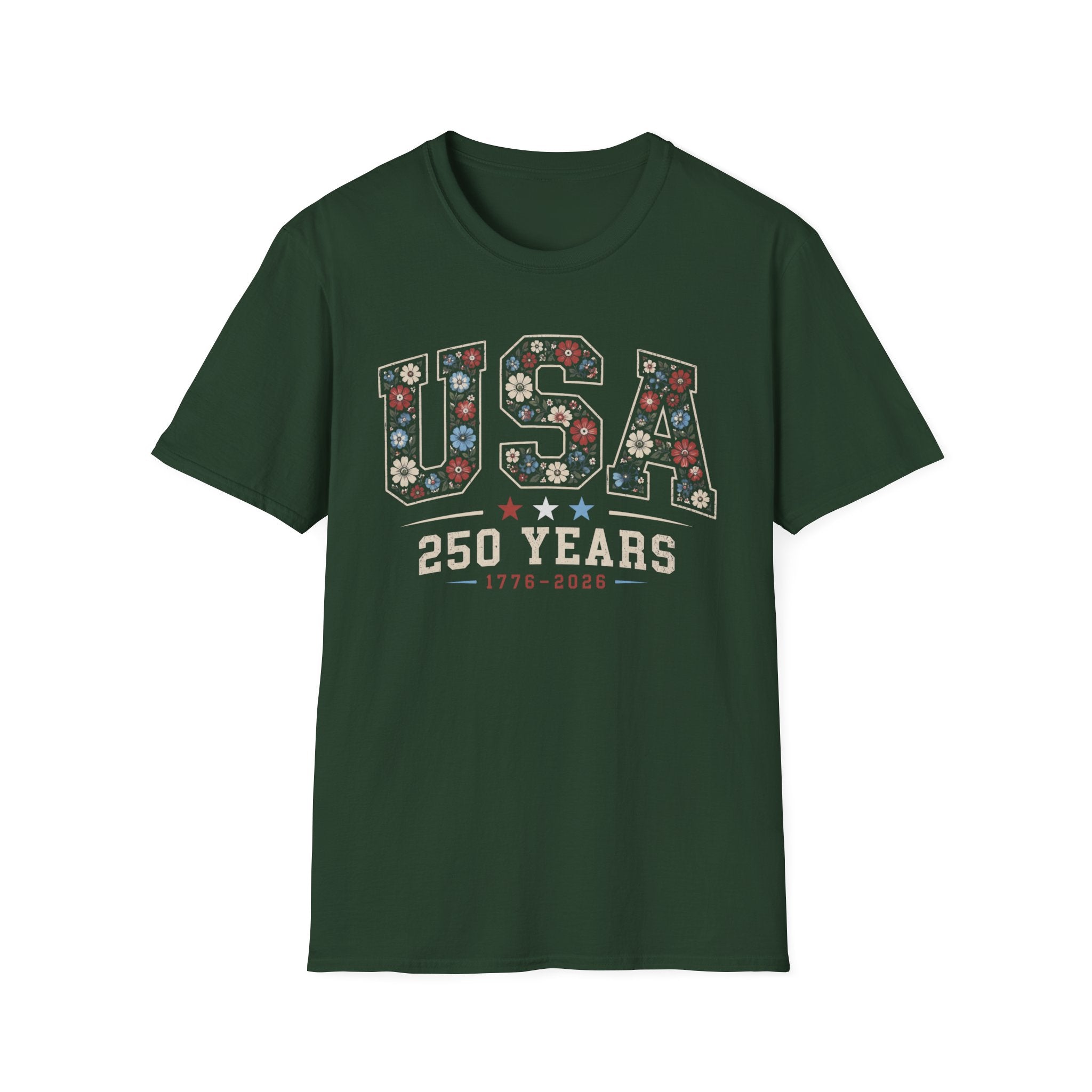 USA 250 Years Tee, 1776–2026 Anniversary Shirt, Patriotic American Pride Graphic Top, Red White Blue Celebration Outfit T-Shirt