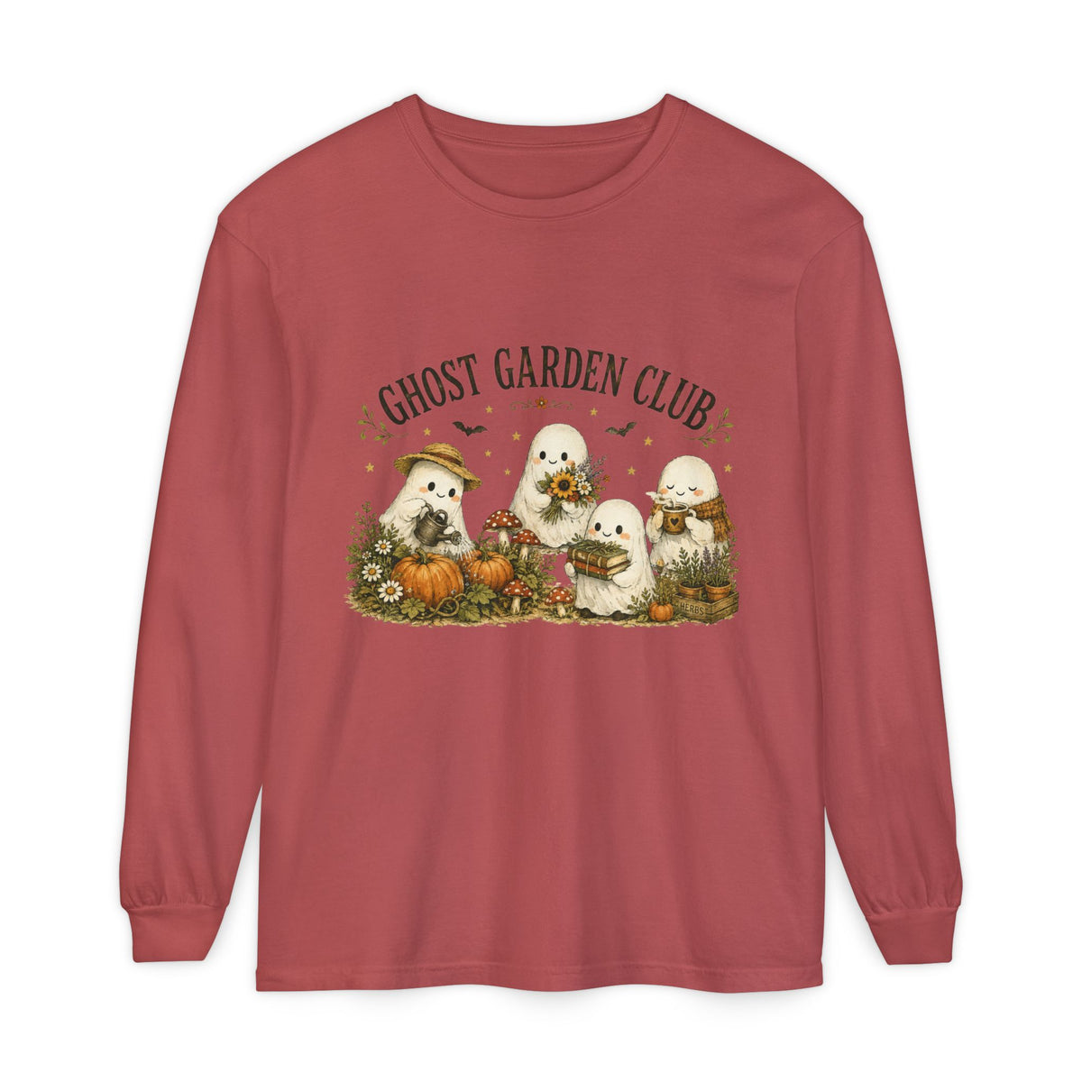 Ghost Garden Club Autumn Fall Long Sleeve T-Shirt