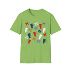 Patriotic Coffee Lover T-Shirt, Americana Bow Graphic Tee, Fourth of July Iced Drink Shirt, Cute Summer Cafe Apparel, Coquette USA Outfit