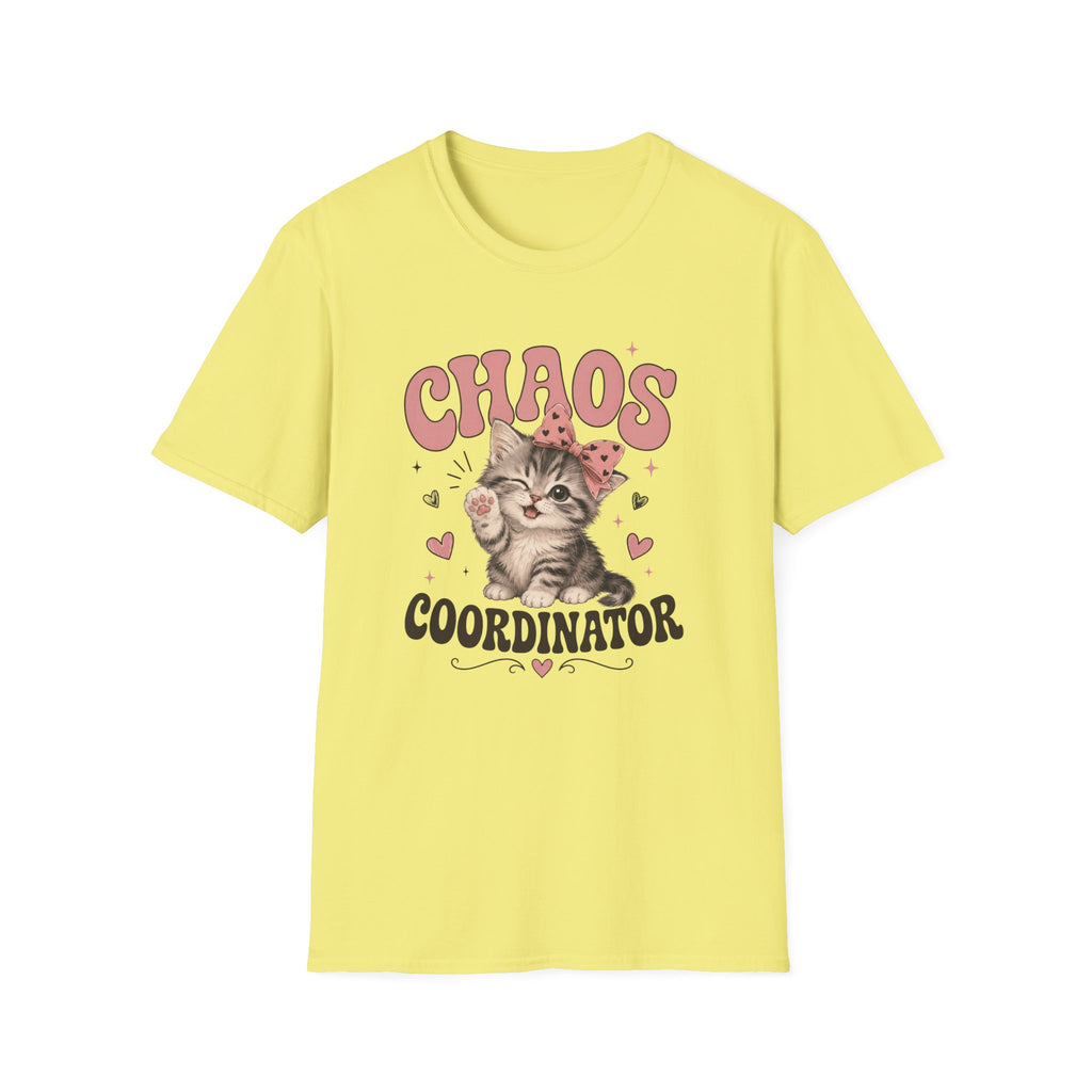 Chaos Coordinator T-Shirt — Cute Kitten Graphic Tee