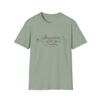 America 250 Years of Freedom Calligraphy Shirt, Elegant Script Patriotic Tee 1776 2026, Sophisticated Anniversary 4th of July T-Shirt, Patriotic
