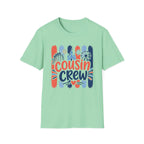 Cousin Crew Patriotic Tee, Red White Blue Fireworks Shirt, Family Matching Fourth of July Outfit, Festive USA Graphic Top