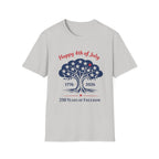 Happy 4th Of July 250 Years T-Shirt | Semiquincentennial Patriotic Star Tree Graphic Tee, 1776 2026 Freedom Top