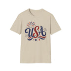 Patriotic USA Fireworks Graphic Tee - 4th of July Celebration Patriotic T-Shirt