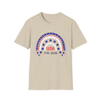 USA 1776–2026 Patriotic Rainbow Tee, American Anniversary Shirt, Red White Blue Graphic Top, USA Pride Outfit
