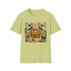 Halloween Pumpkin & Ghost Tee — "All Hallows Eve, Trick or Treat" Graphic T-Shirt