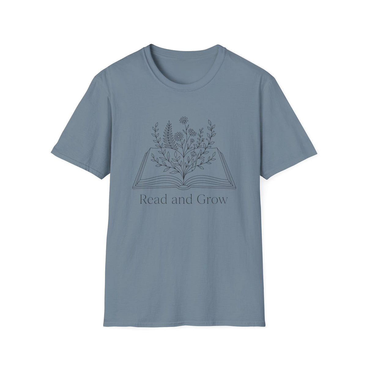 T-Shirt — Read and Grow Floral Book Illustration