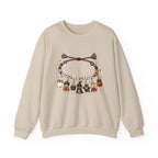 Halloween Charm Bracelet Cute Howl-ween Puppy Dog & Ghost Crewneck Sweatshirt