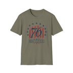 Vintage Style 76 Patriotic Shirt 4th of July Distressed American Flag Graphic Tee Fourth July Roman Numeral MDCCLXXVI Top USA Independence Day