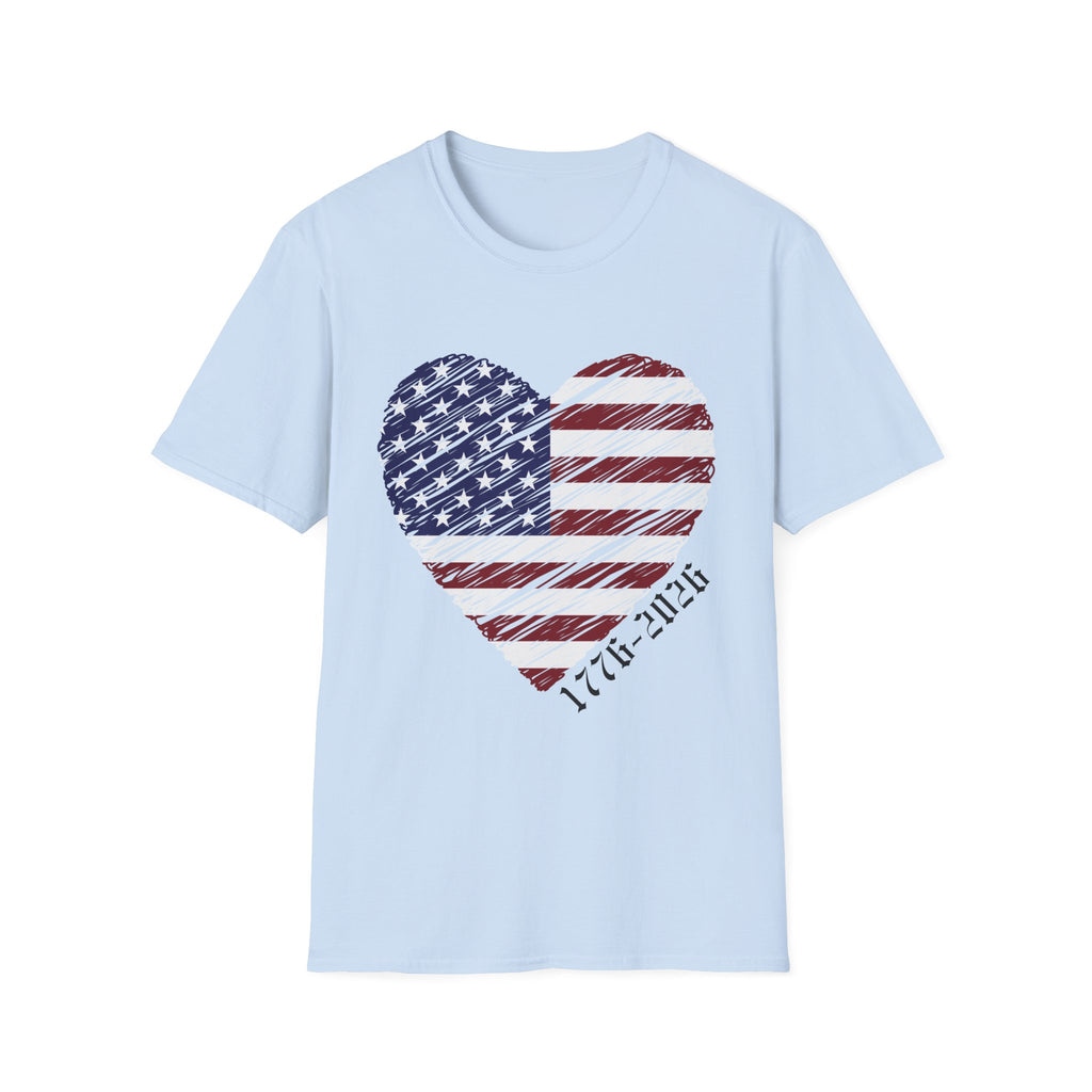Retro American Flag Heart T-Shirt, Patriotic USA Graphic Tee, Vintage Fourth of July Shirt, Distressed Americana Apparel, Independence Day Fashion
