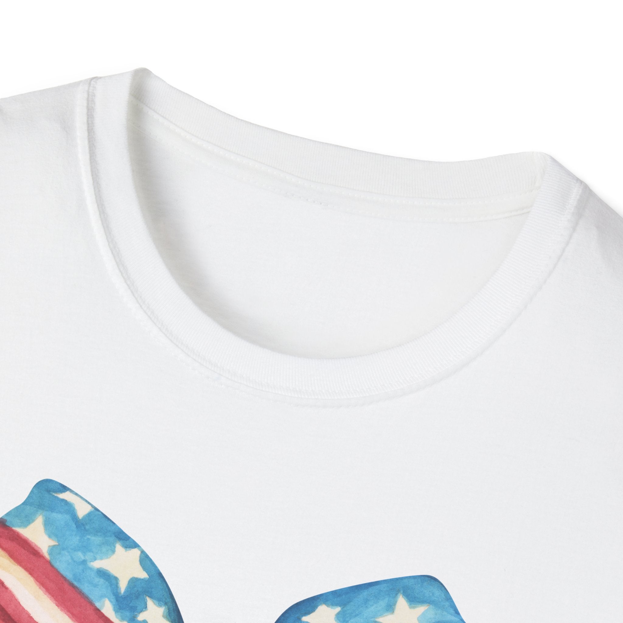 Coquette Patriotic Bow Shirt, 4th of July Women's T-Shirt, American Flag Bow Tee, USA Watercolor Bow, Stars and Stripes Shirt, Independence Day Gift