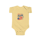Fourth of July Baby Onesie, Patriotic USA Infant Outfit, Red White Blue Fireworks Bodysuit, Independence Day Celebration Wear Infant Fine Jersey Bodysuit