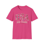 USA 250 Years Tee, 1776–2026 Anniversary Shirt, Patriotic American Pride Graphic Top, Red White Blue Celebration Outfit T-Shirt