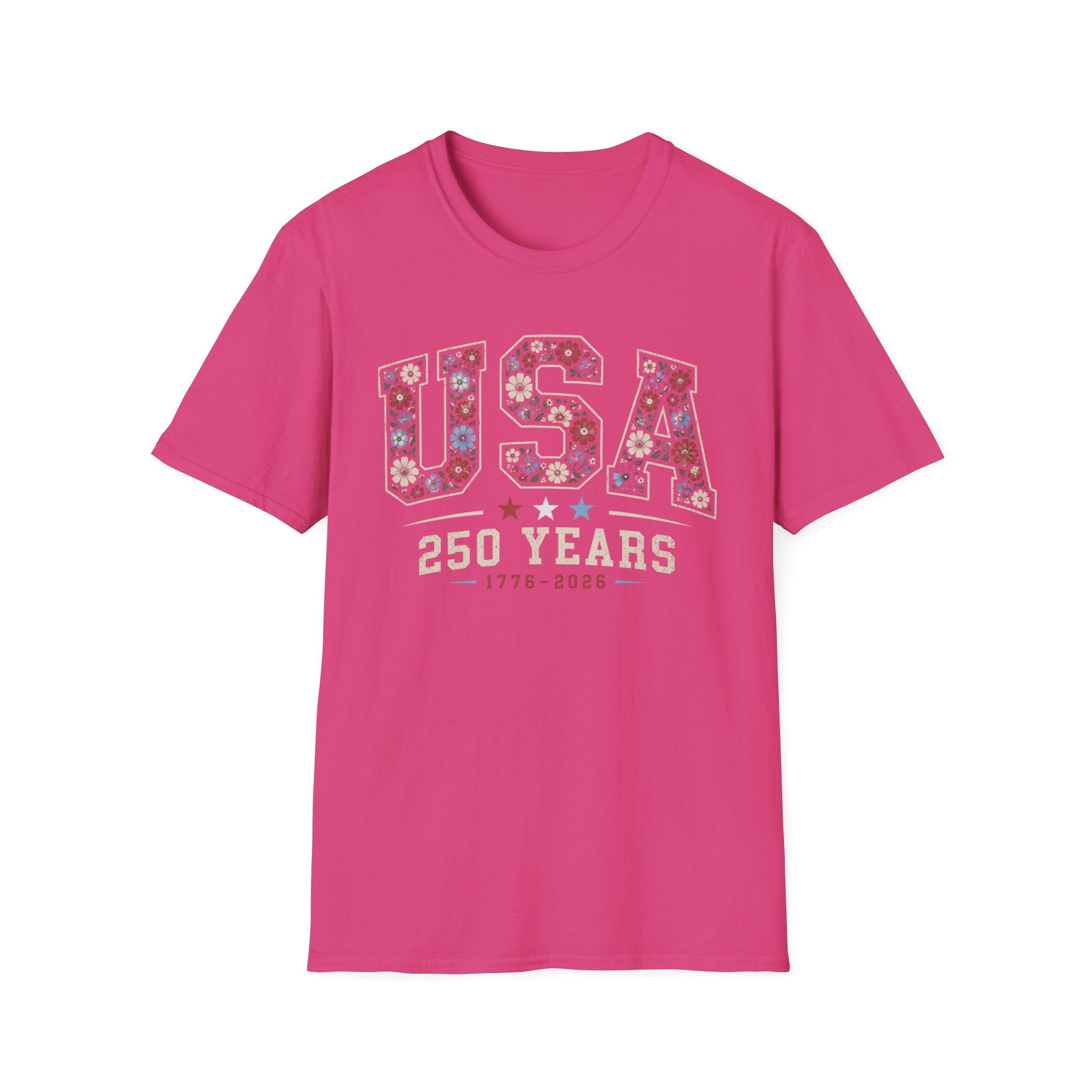 USA 250 Years Tee, 1776–2026 Anniversary Shirt, Patriotic American Pride Graphic Top, Red White Blue Celebration Outfit T-Shirt