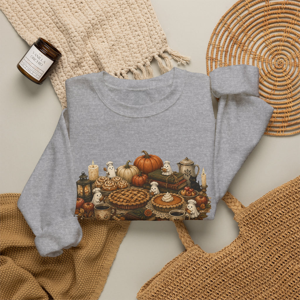 Spooky Season Autumn Baking Crew Cozy Fall Crewneck Sweatshirt