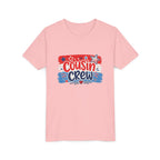Cousin Crew Patriotic Tee, Red White Blue USA Shir t, Fun Family Celebration Graphic Top, Fourth of July OutfitYouth Short Sleeve Tee