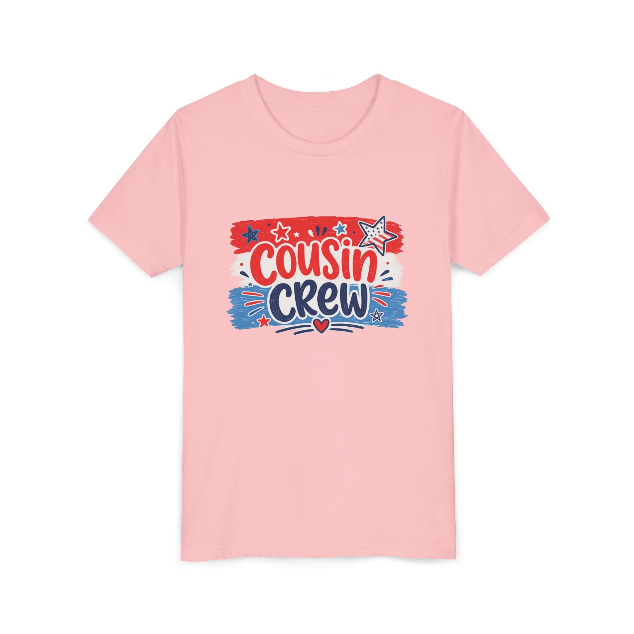 Cousin Crew Patriotic Tee, Red White Blue USA Shir t, Fun Family Celebration Graphic Top, Fourth of July OutfitYouth Short Sleeve Tee