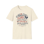 American Girl Era Tee, Sweet Land of Liberty Shirt, Stars Stripes Bows Graphic Top, USA Born Raised Patriotic Outfit T-Shirt