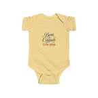 Born to Celebrate 1776 2026 Baby Onesie, Patriotic USA Infant Bodysuit, Red White Blue Star Graphic Outfit, Semiquincentennial Celebration Wear Infant Fine Jersey Bodysuit