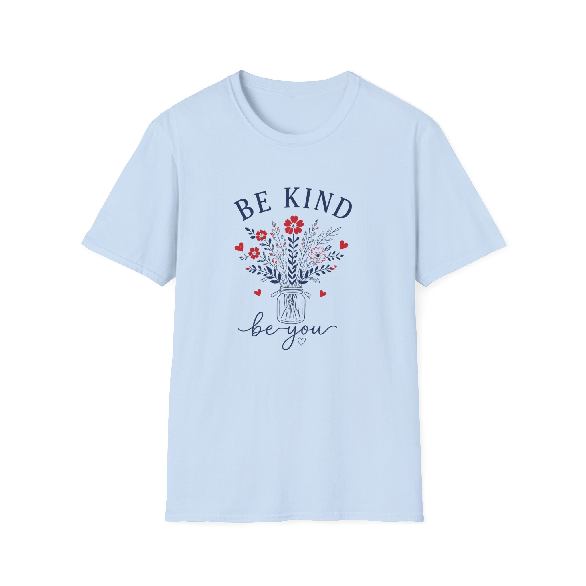 Be Kind Floral T-Shirt — Inspirational 'Be Kind Be You' Graphic Tee