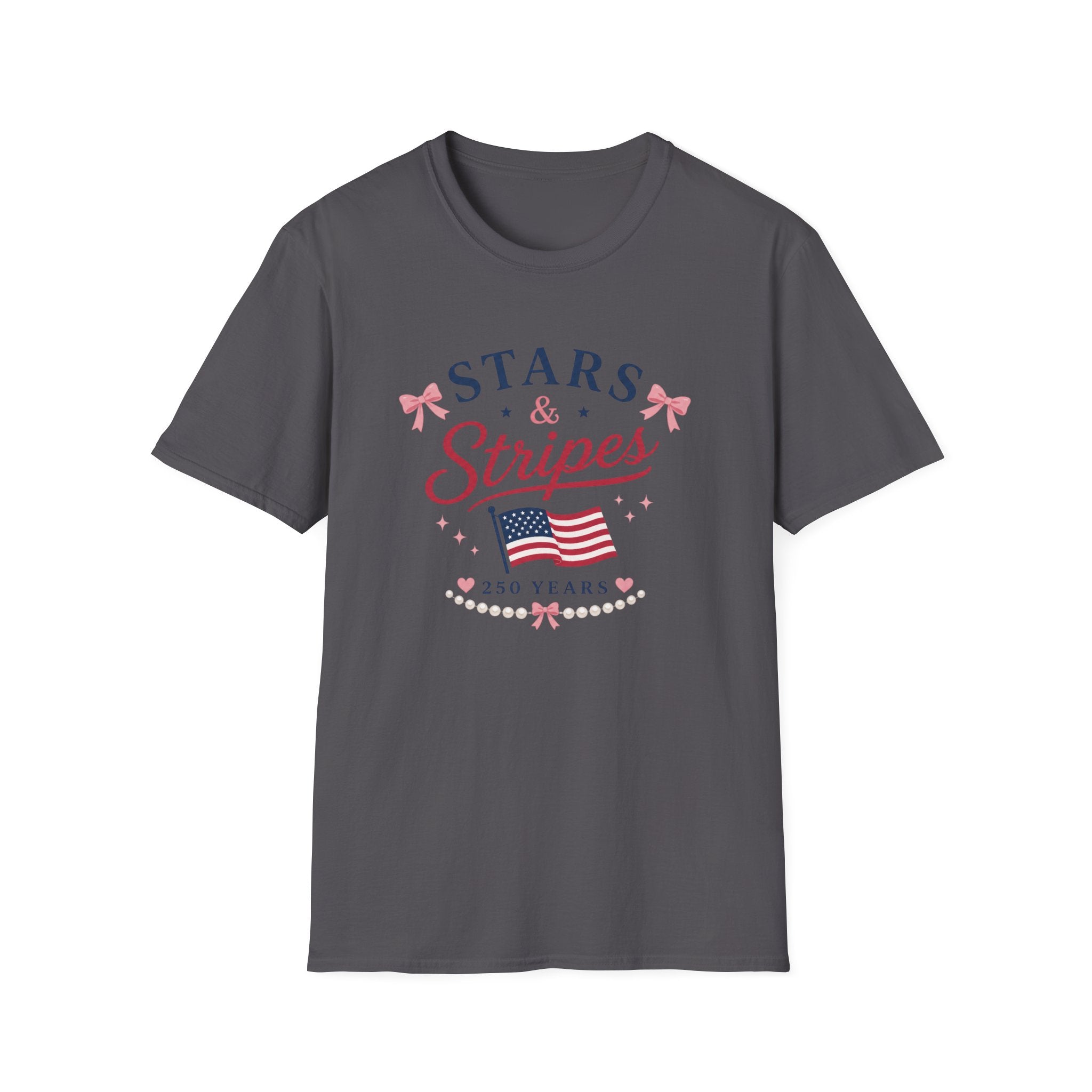 Stars and Stripes 250 Years Tee, USA Anniversary Shirt, Red White Blue Flag Graphic Top, Patriotic American Pride Outfit T-Shirt