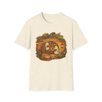 Pumpkin Pages Halloween T‑Shirt — Cute Ghosts Reading in Pumpkin Library