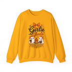 Girlie Ghouls Halloween Cute Orange Bow Spooky Crewneck Sweatshirt