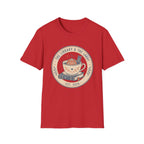 Library & The Lobby Tea Cup T‑Shirt — 'The Library & The Lobby' Vintage Bookstore Tee