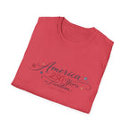 America 250 Years of Freedom Calligraphy Shirt, Elegant Script Patriotic Tee 1776 2026, Sophisticated Anniversary 4th of July T-Shirt, Patriotic