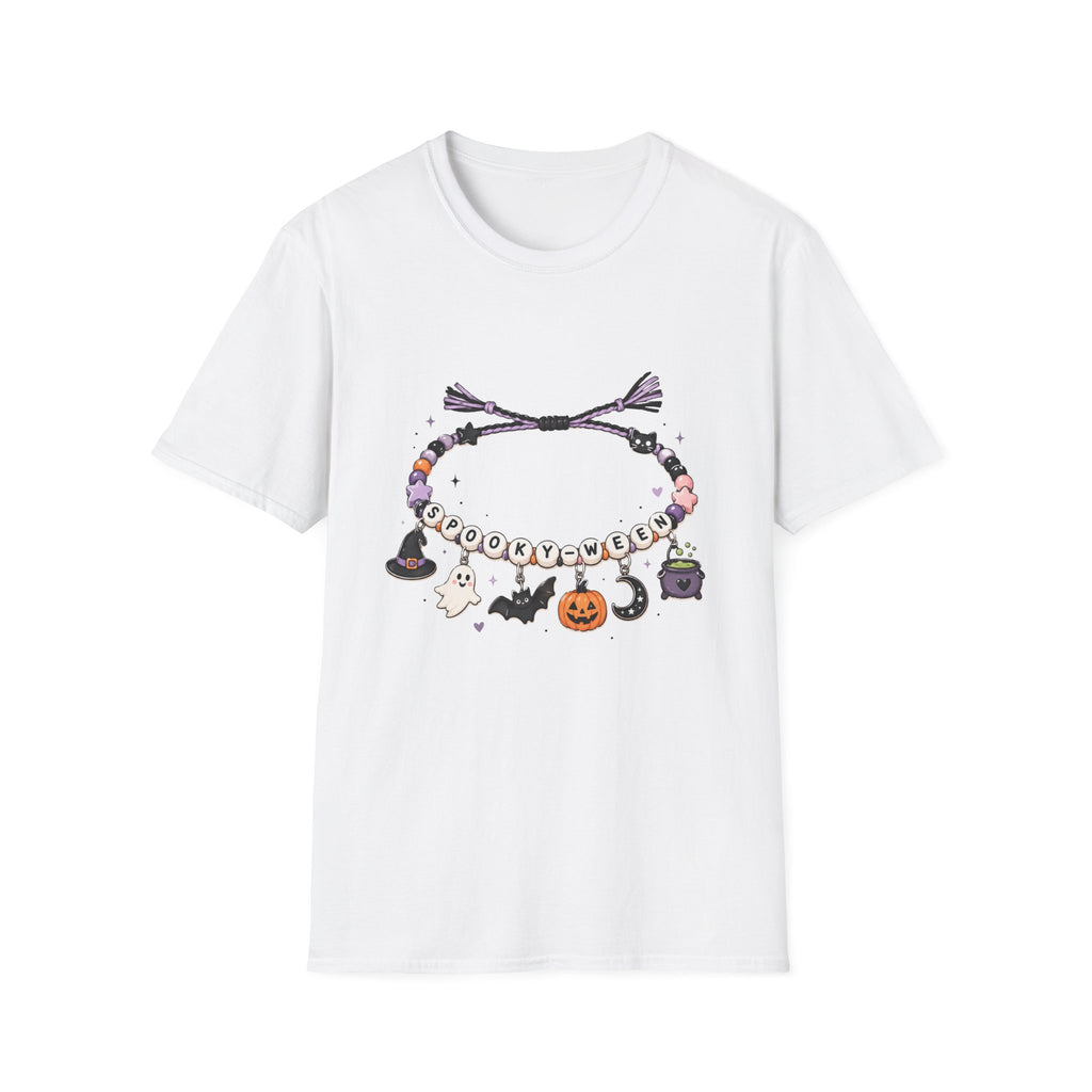 Halloween Spooky Vibes Friendship Bracelet Graphic T‑Shirt