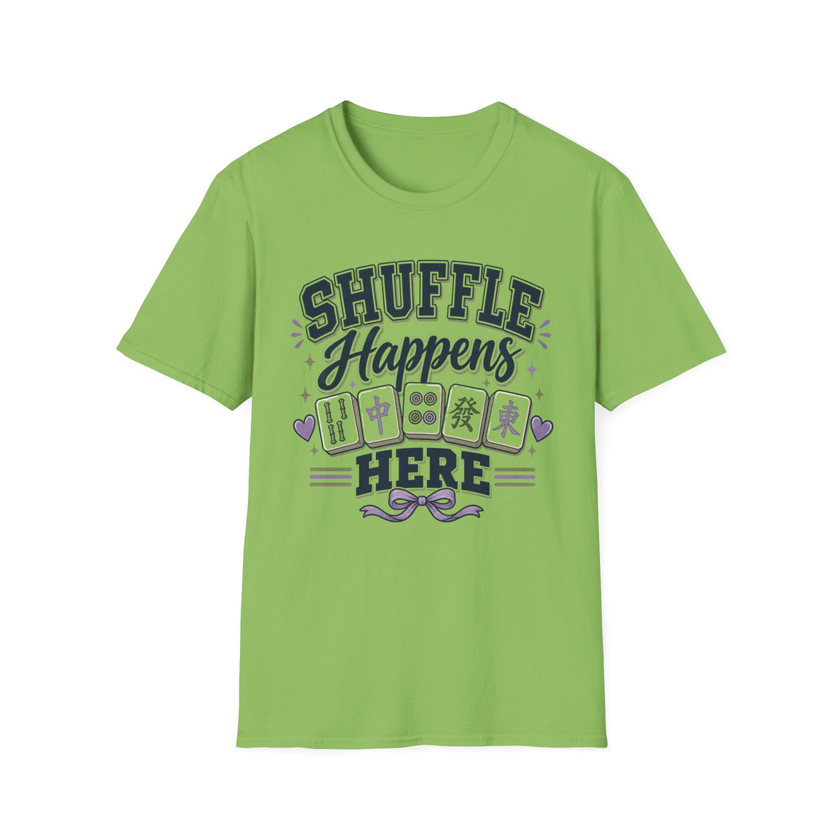 Shuffle Happens T-Shirt — Mahjong Player Tee