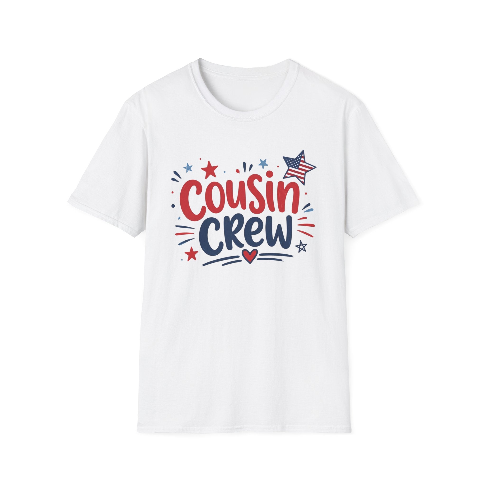 Patriotic Cousin Crew T-Shirt | American Flag Star Graphic Tee, Fourth Of July Family Matching Holiday Top