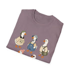 Cute Whimsical Vintage Goose Family T-Shirt
